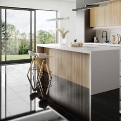 Liberty Floors Black - Lustre Flawless 8mm Laminate Flooring (183655) -Flooring Materials black lustre flawless 8mm laminate flooring 183655 p69725 187854 image