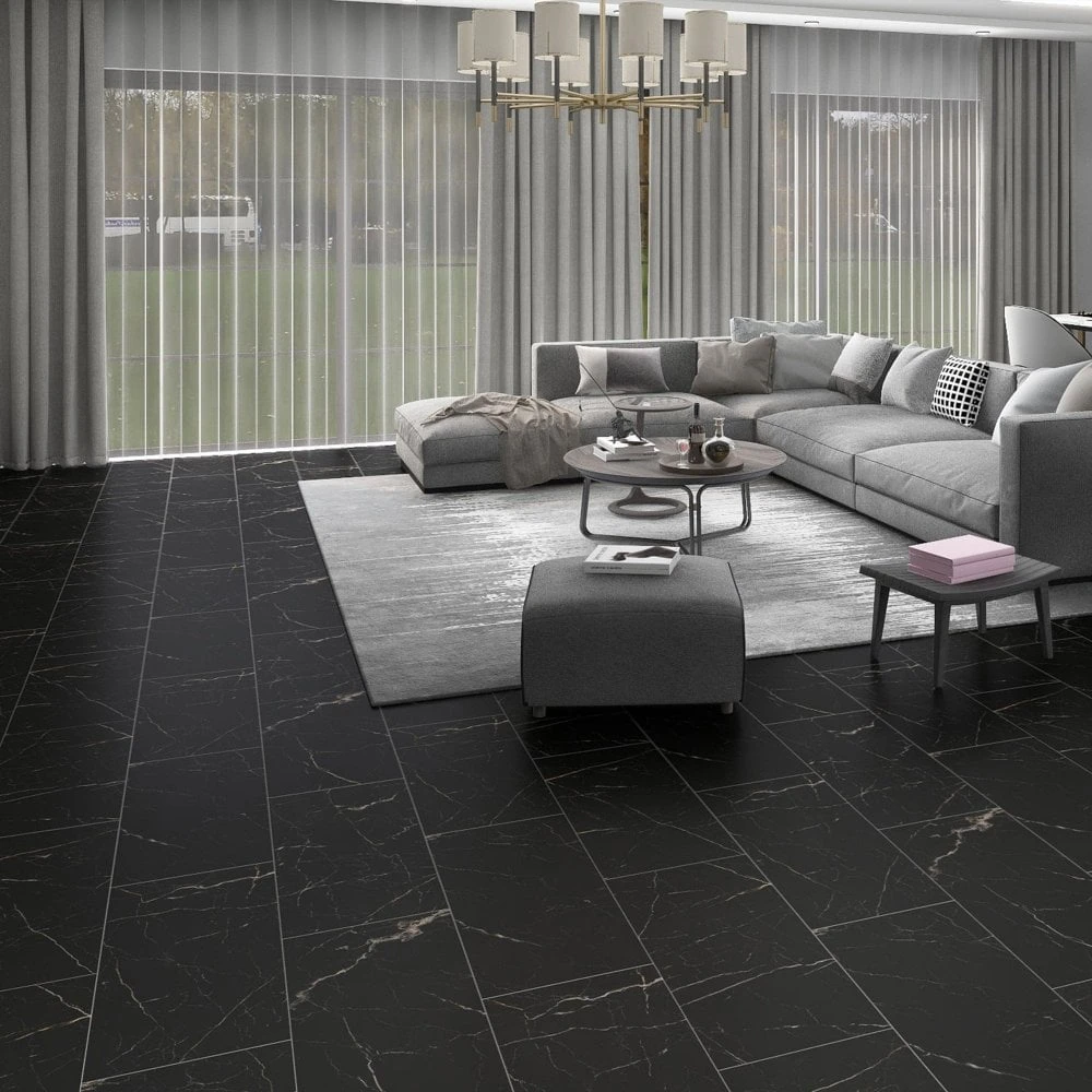 Liberty Floors Black Marble - Lifestyle Plus 5mm Rigid Core Vinyl Flooring (314667) 1 Liberty Floors Black Marble - Lifestyle Plus 5mm Rigid Core Vinyl Flooring (314667)