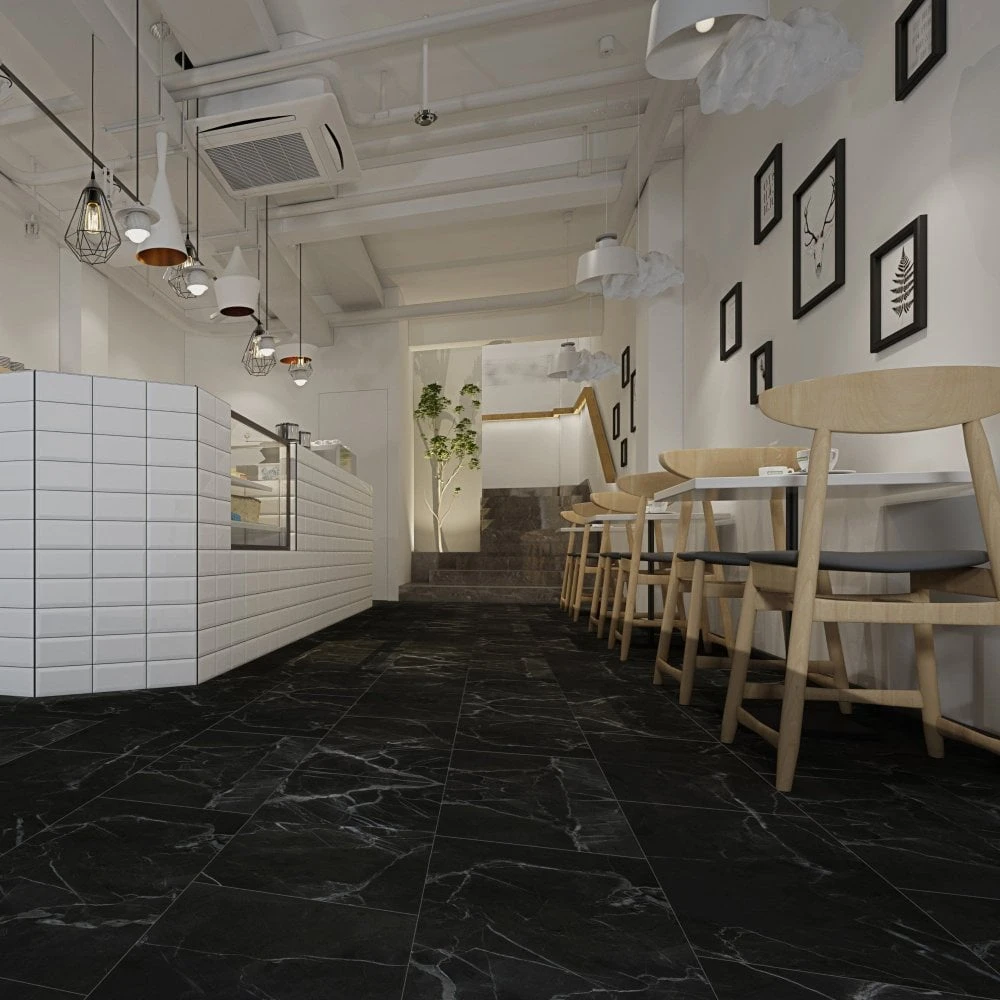 Liberty Floors Black Marble - Prima 5mm Rigid Core Vinyl Flooring (246858) 4 Liberty Floors Black Marble - Prima 5mm Rigid Core Vinyl Flooring (246858) - Image 4