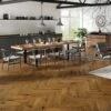 Liberty Floors Bourbon Oak - Manor Herringbone Parquet 14mm Engineered Real Wood Flooring (284293)