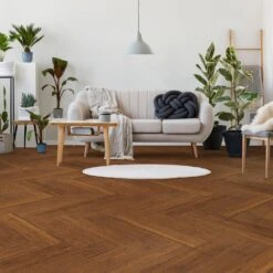 Liberty Floors Carbonised Strand Woven Bamboo - Herringbone Parquet 10mm Solid Real Wood Flooring (249972) -Flooring Materials carbonised strand woven bamboo herringbone parquet 10mm solid real wood flooring 249972 p108630 236308 image