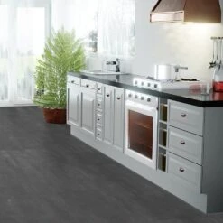 Liberty Floors Charcoal Grey - Lustre 8mm High Gloss Laminate Flooring (217056) -Flooring Materials charcoal grey lustre 8mm high gloss laminate flooring 217056 p84205 187689 image