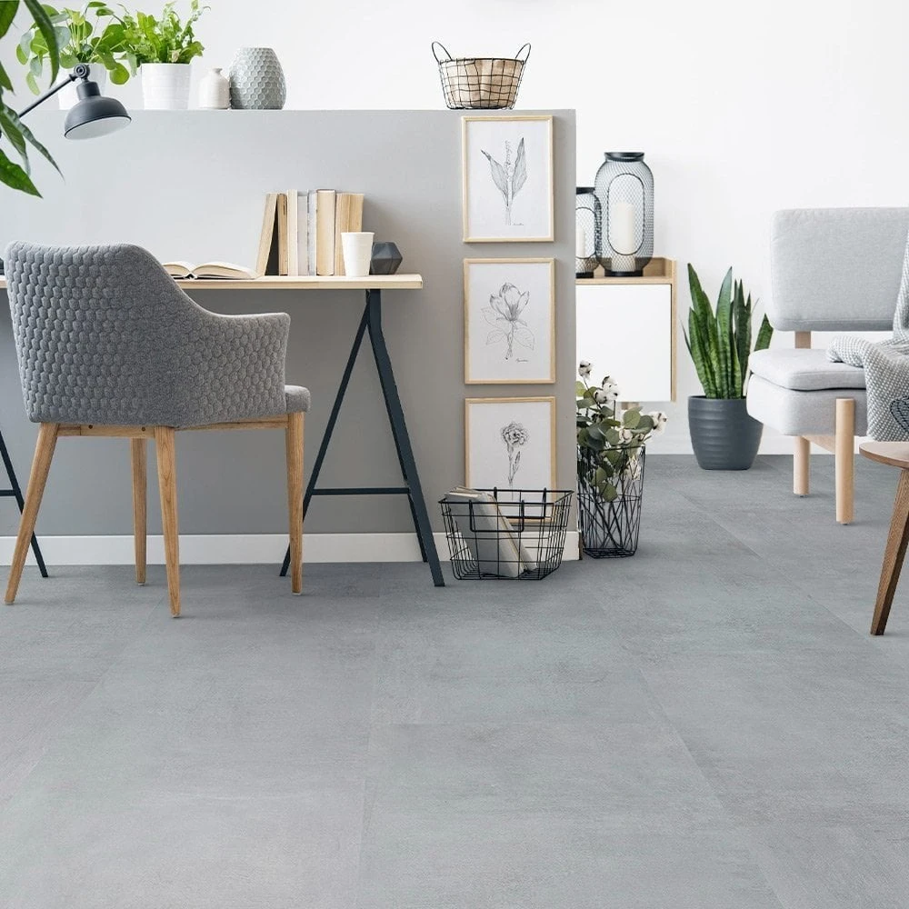 Liberty Floors Concrete Grey - Lustre 8mm High Gloss Laminate Flooring (217057) 1 Liberty Floors Concrete Grey - Lustre 8mm High Gloss Laminate Flooring (217057)