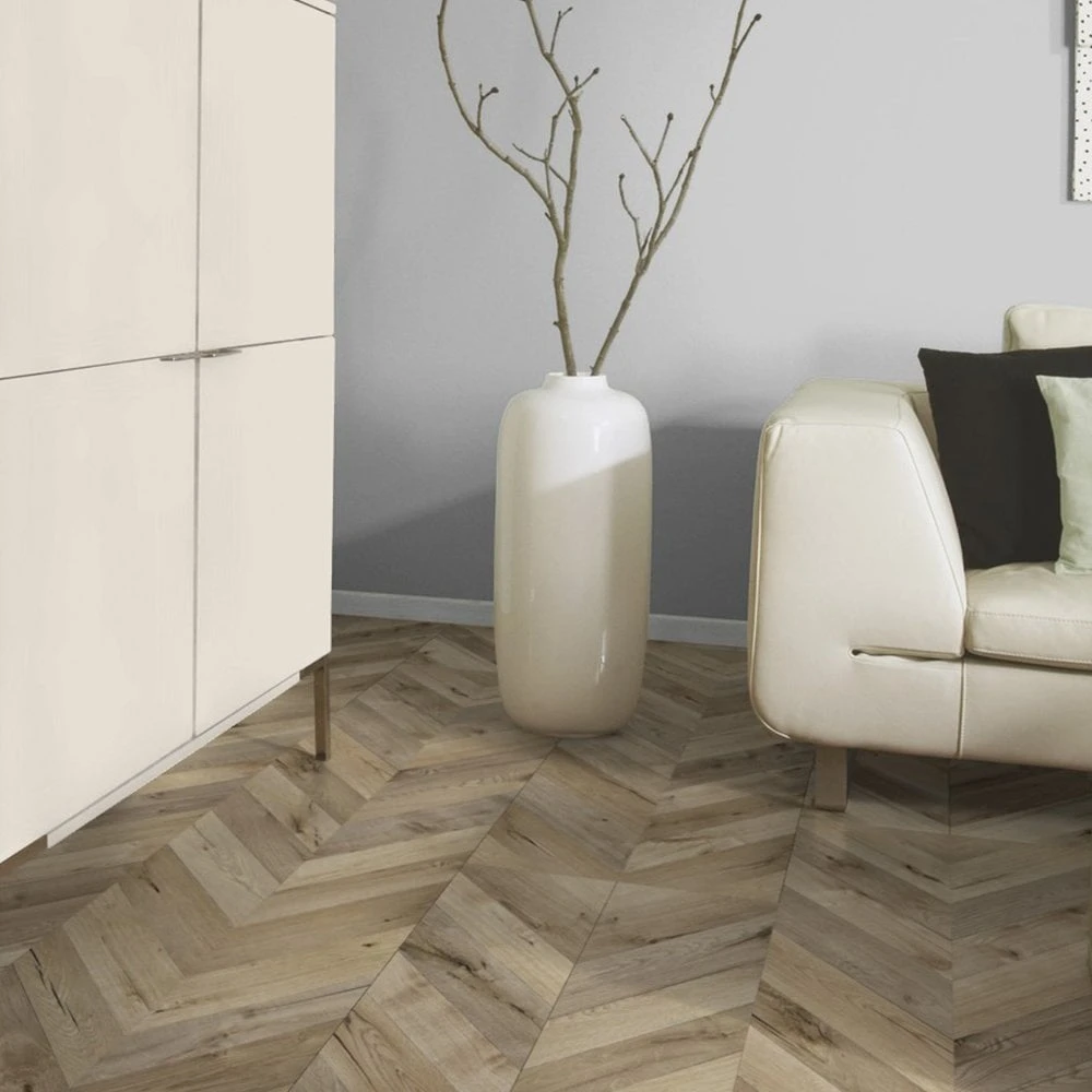 Kaindl Fortress Rochester Oak - Chevron Parquet 8mm Laminate Flooring (333483) 8 Kaindl Fortress Rochester Oak - Chevron Parquet 8mm Laminate Flooring (333483) - Image 8