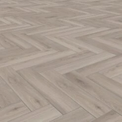 Kronotex Oak Silver - Herringbone 8mm Laminate Flooring (222940) -Flooring Materials oak silver herringbone 8mm laminate flooring 222940 p89187 204905 image