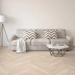 Liberty Floors Pearl White Oak - Manor Herringbone Parquet 14mm Engineered Real Wood Flooring (249872) -Flooring Materials pearl white oak manor herringbone parquet 14mm engineered real wood flooring 249872 p108539 236064 image