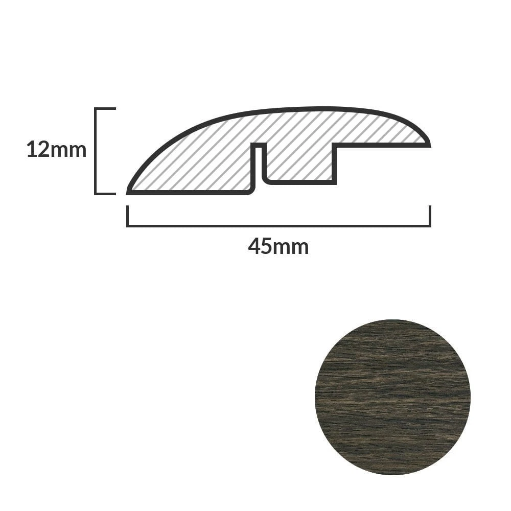 Leader Walnut Laminate Adapting Profile Door Bar (1m) 2 Leader Walnut Laminate Adapting Profile Door Bar (1m) - Image 2