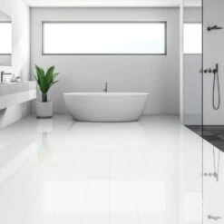 Liberty Floors White - Lustre SPC 6mm Rigid Core Vinyl Flooring (250941) -Flooring Materials white lustre spc 6mm rigid core vinyl flooring 250941 p109179 237951 image