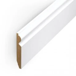 Leader White Torus Laminate Skirting Board (2.4m) -Flooring Materials white torus laminate skirting board 2 4m p84888 191788 image