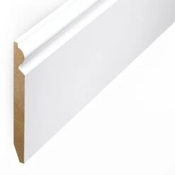 Leader White Torus Laminate Skirting Board (2.4m) -Flooring Materials white torus laminate skirting board 2 4m p84888 191789 image